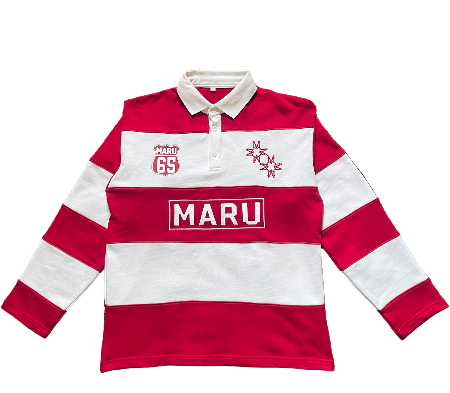 Maru Red Rugby Polo Top